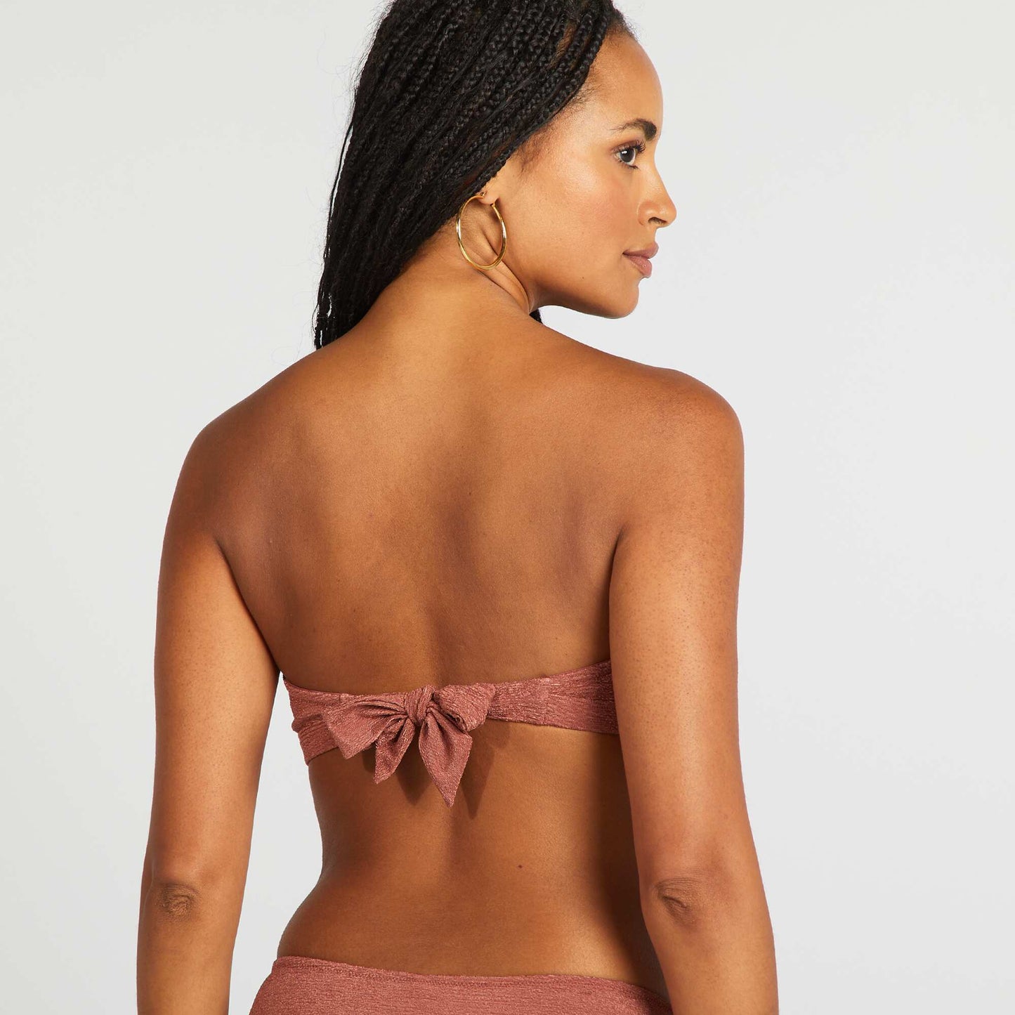 Bandeau de bain avec bijou entrebonnet MARRON