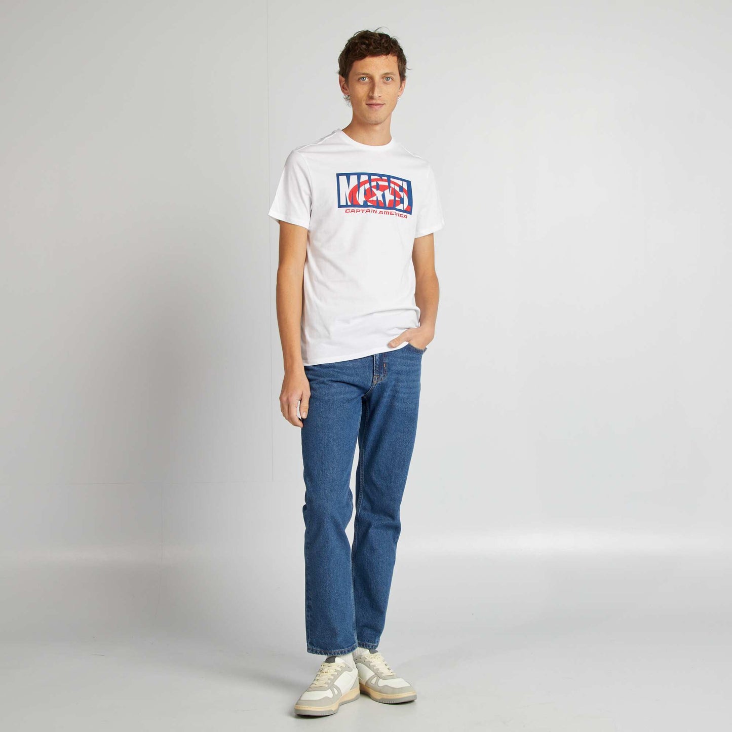 Tee-shirt imprimé 'Marvel' Blanc