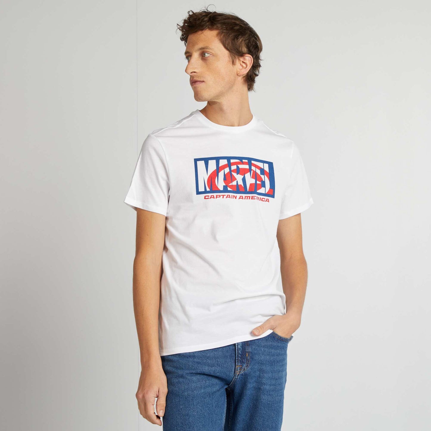 Tee-shirt imprimé 'Marvel' Blanc