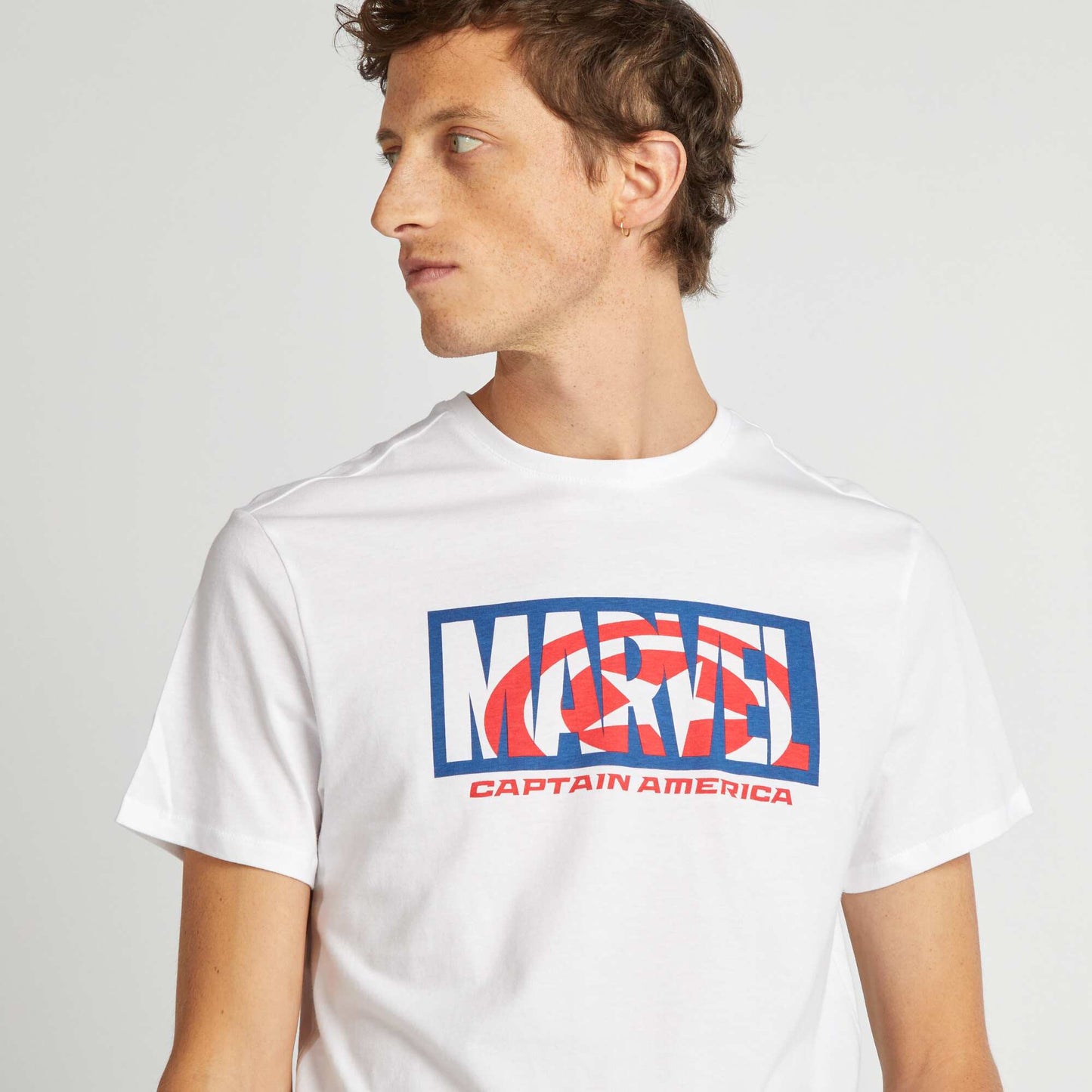 Tee-shirt imprimé 'Marvel' Blanc