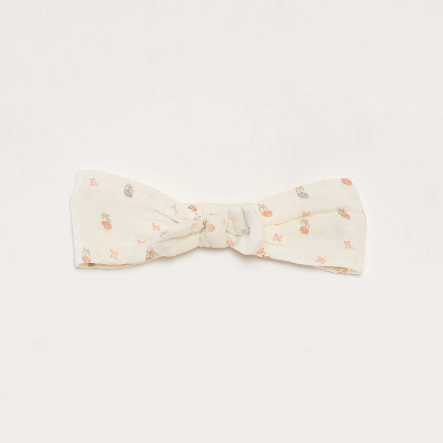 Ensemble barboteuse en gaze de coton + bandeau - 2 pièces BLANC