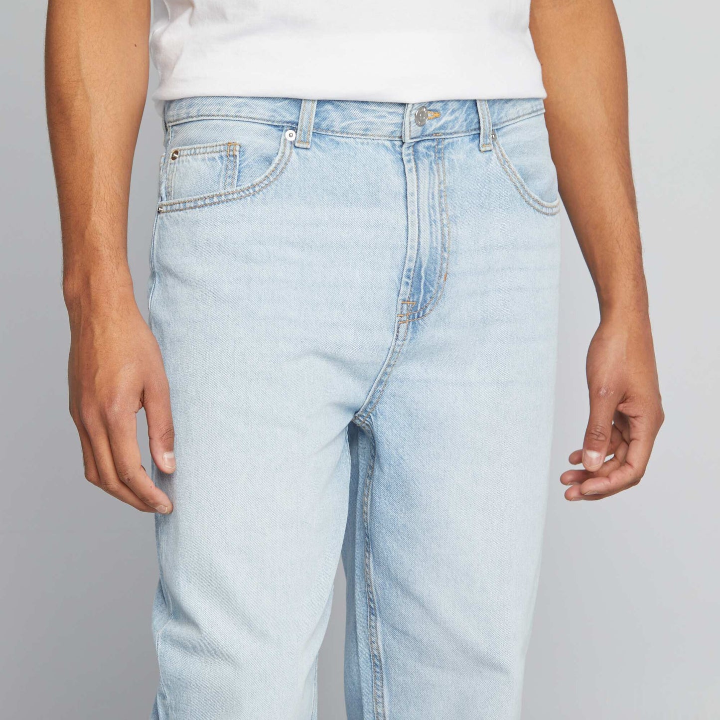 Jean tapered slim / coupe fuselée 5 poches Bleu
