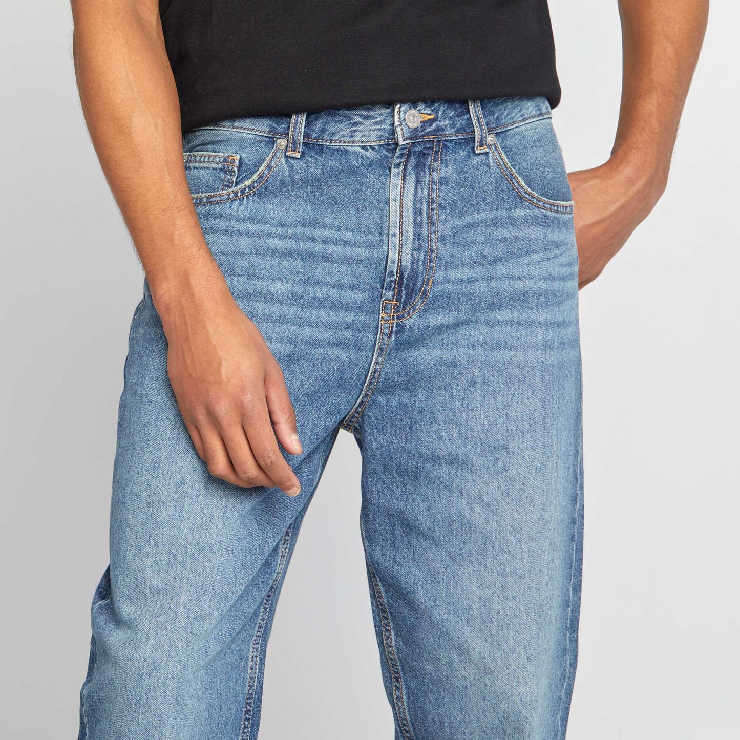 Jean tapered slim / coupe fuselée 5 poches Bleu