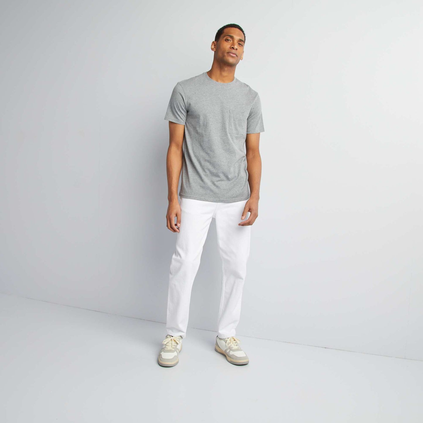 Jean tapered slim / coupe fuselée 5 poches blanc