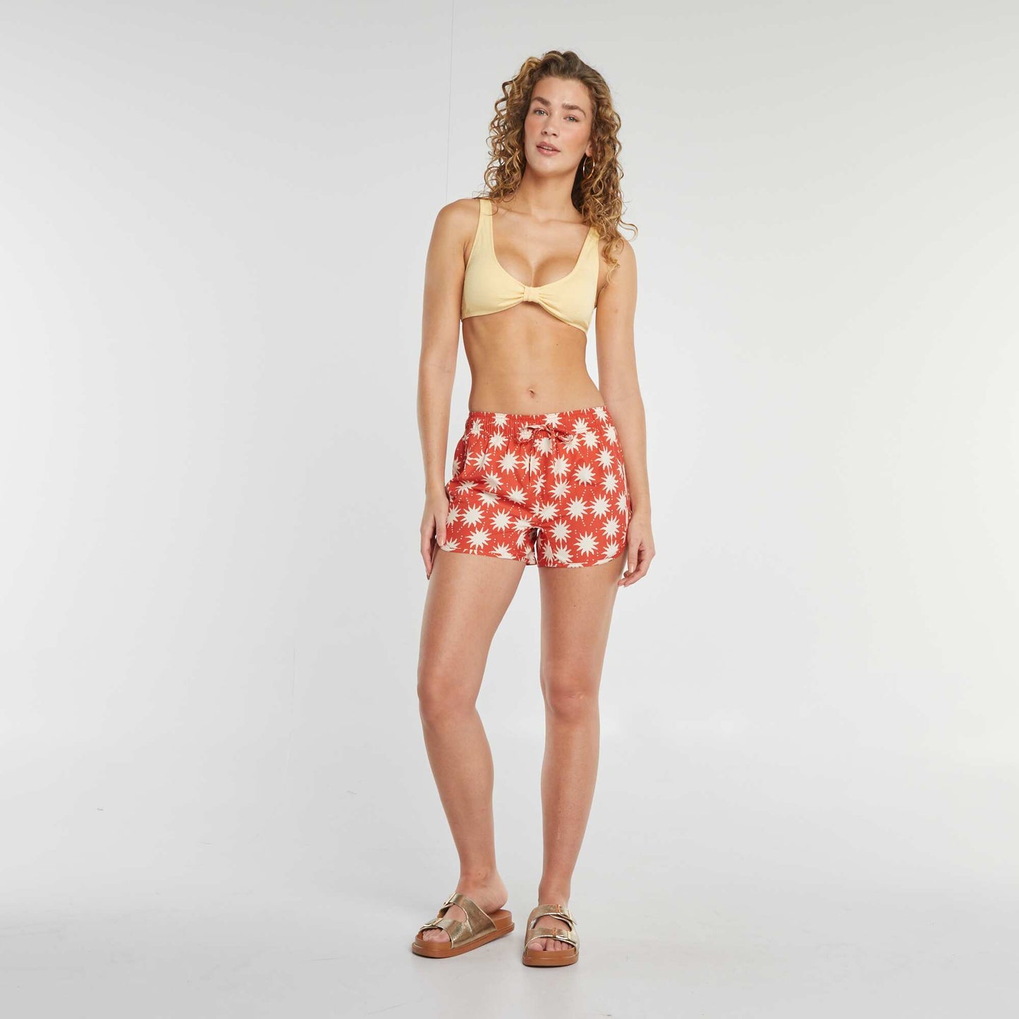 Short de bain imprimé ORANGE