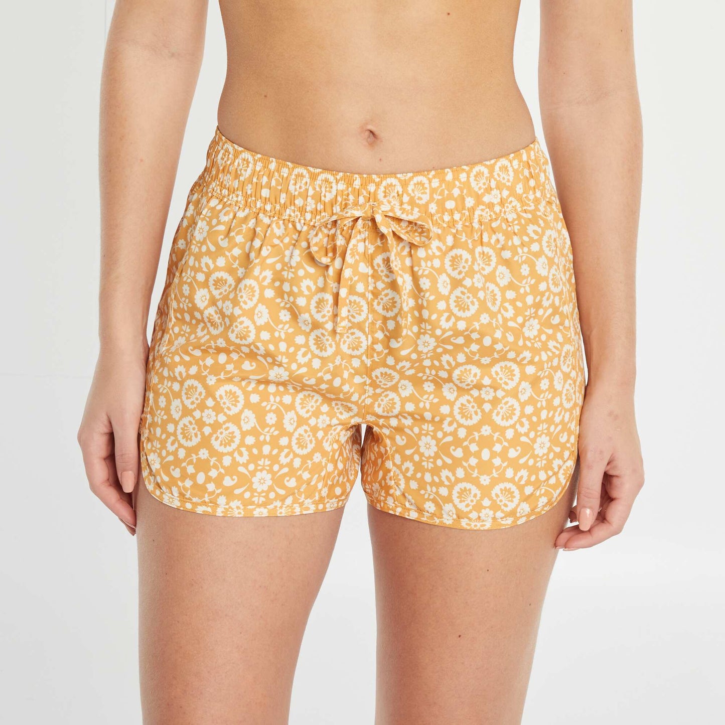 Short de bain imprimé JAUNE