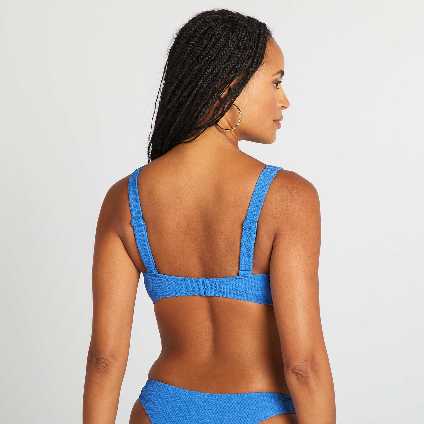 Soutien-gorge de bain texturé BLEU