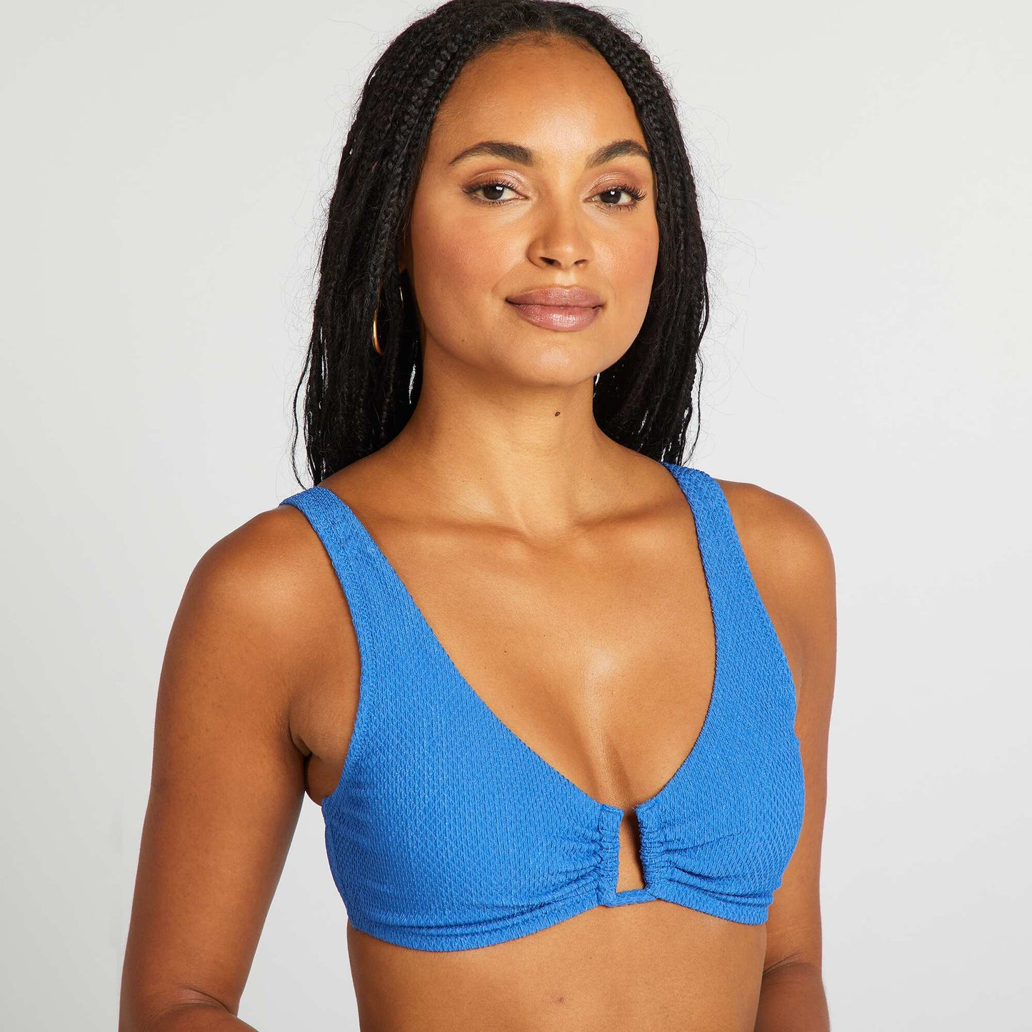 Soutien-gorge de bain texturé BLEU