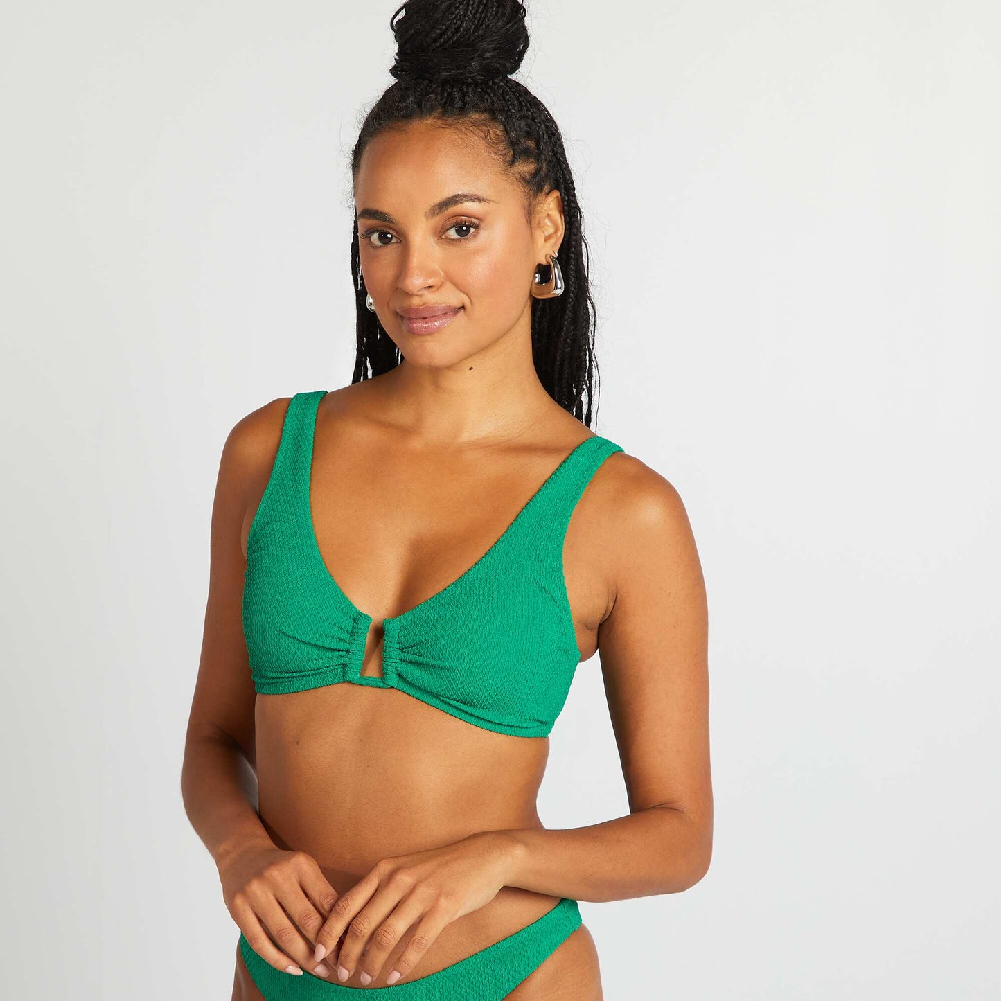 Soutien-gorge de bain texturé VERT