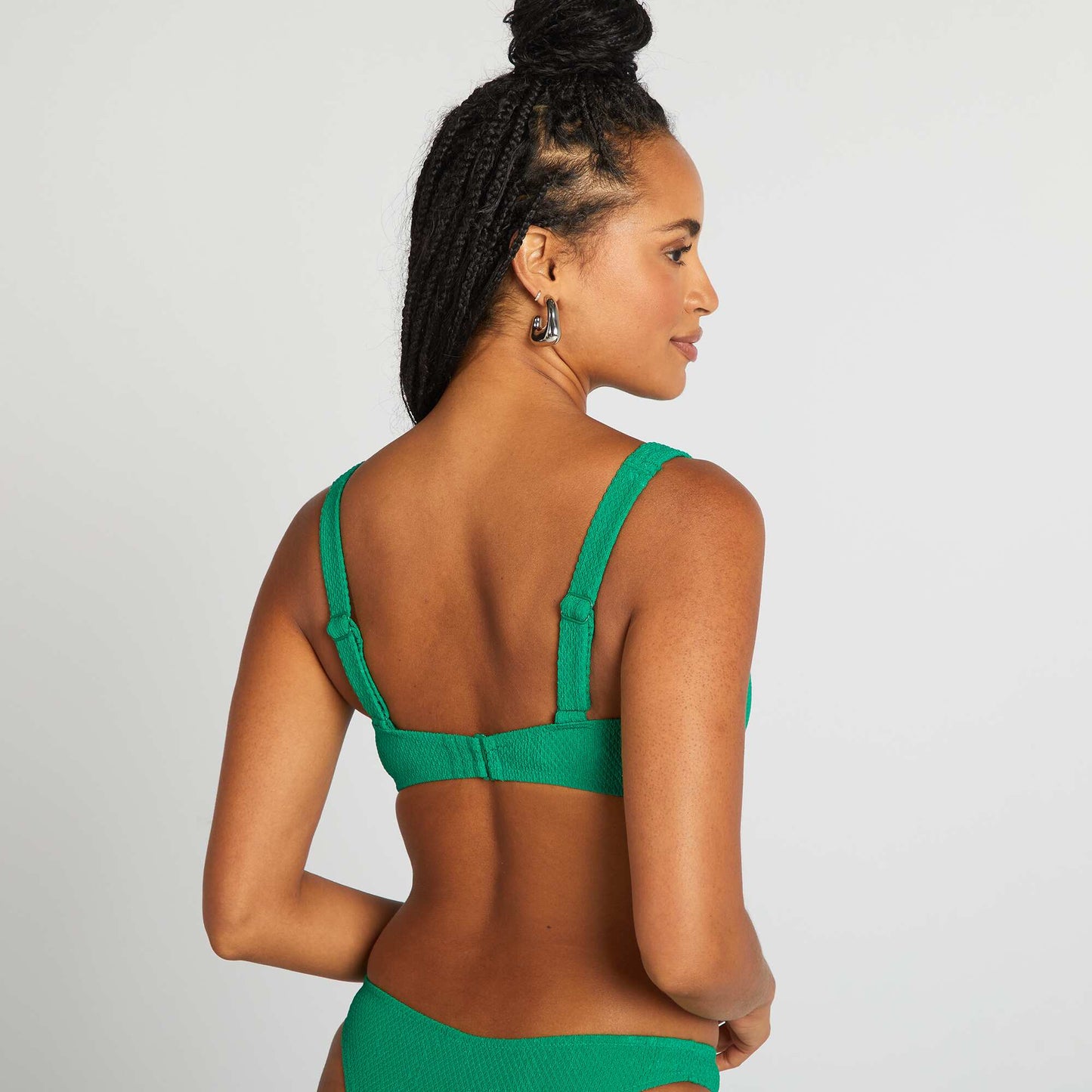 Soutien-gorge de bain texturé VERT