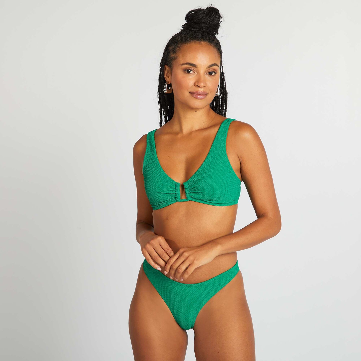 Soutien-gorge de bain texturé VERT