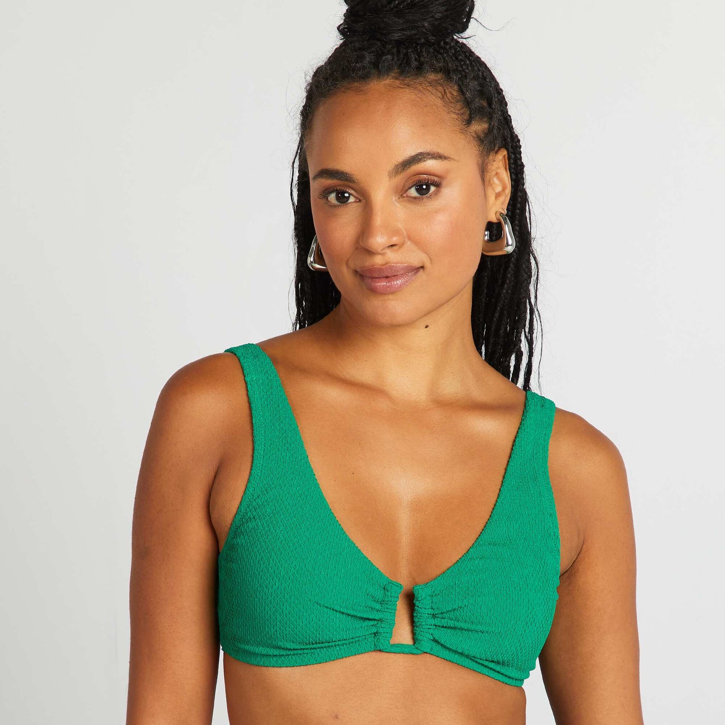 Soutien-gorge de bain texturé VERT