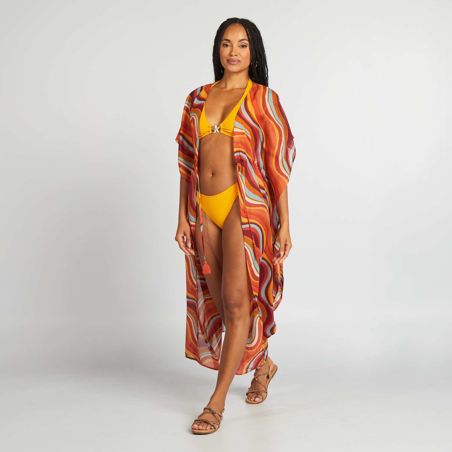 Culotte de bain maille texturée JAUNE