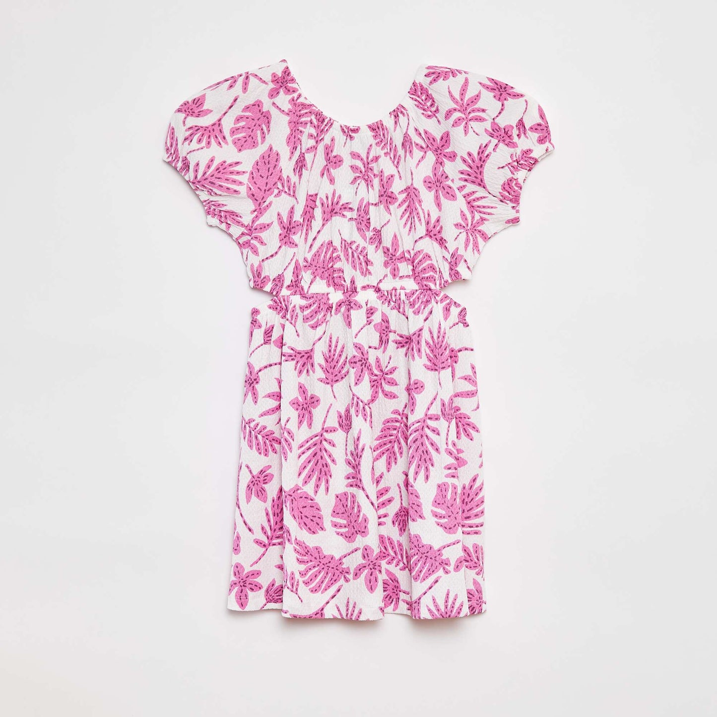 Robe en maille crêpe imprimée BLANC