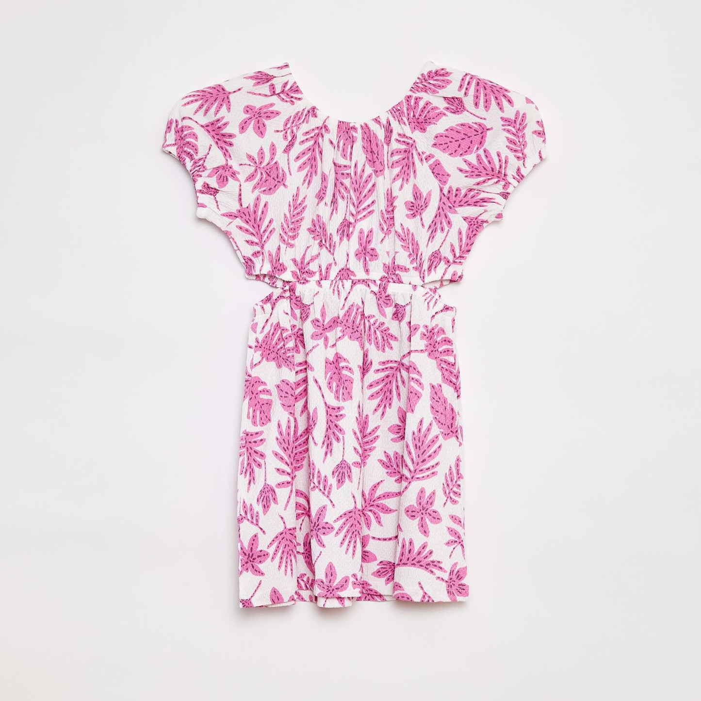 Robe en maille crêpe imprimée BLANC