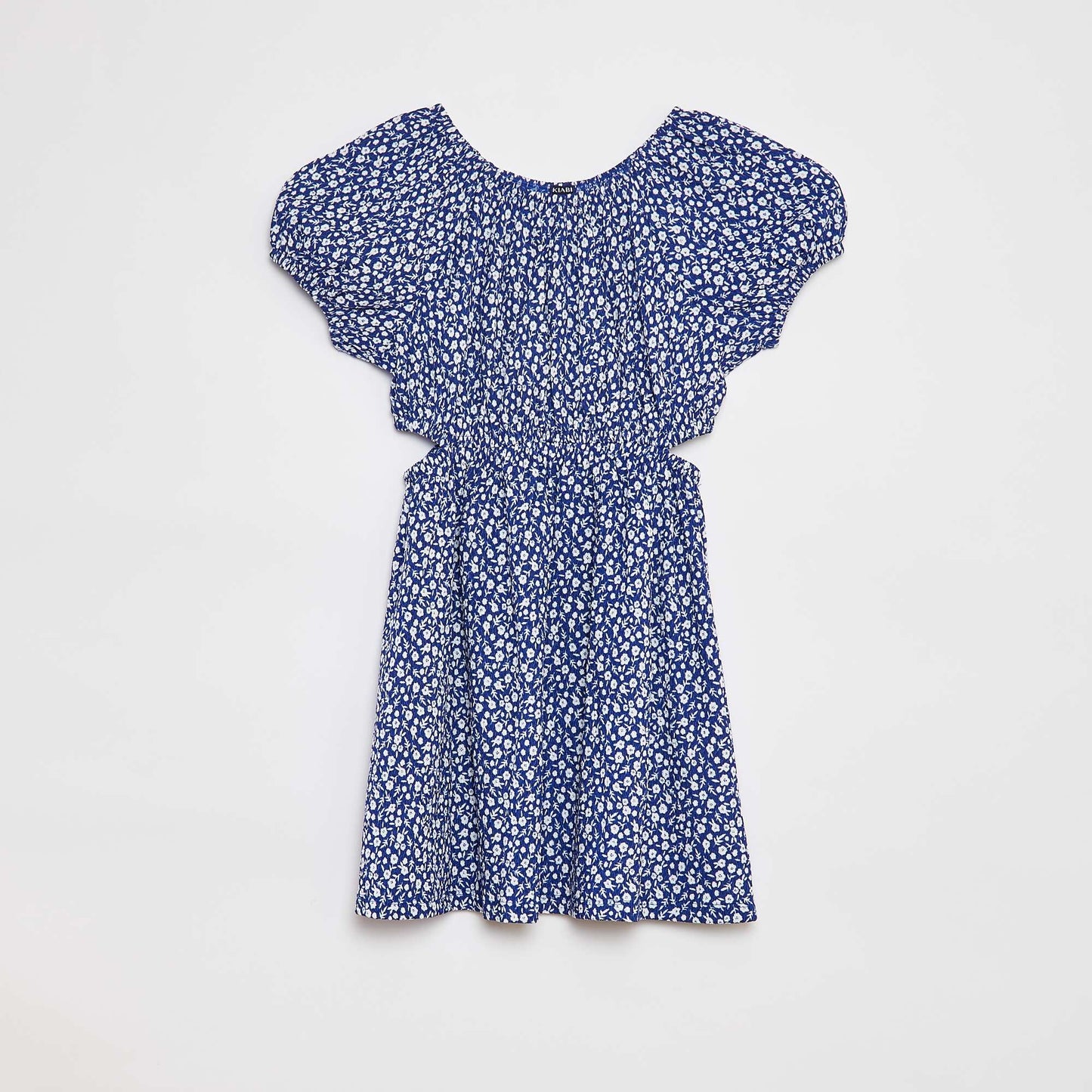 Robe en maille crêpe imprimée BLEU