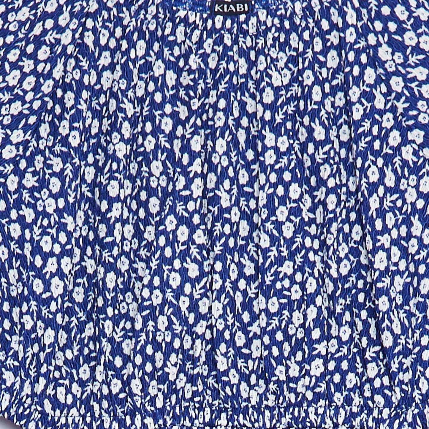 Robe en maille crêpe imprimée BLEU