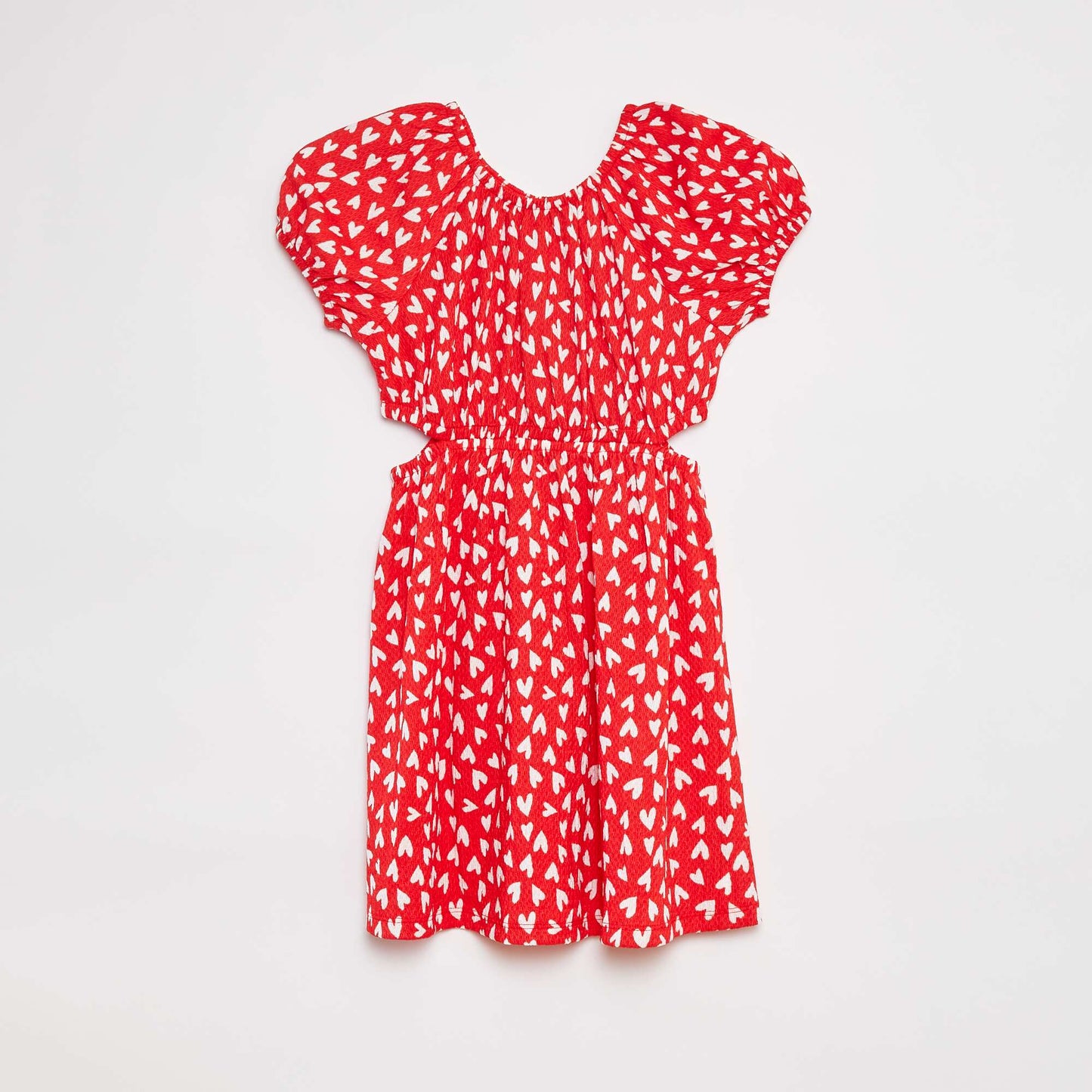 Robe en maille crêpe imprimée ROUGE