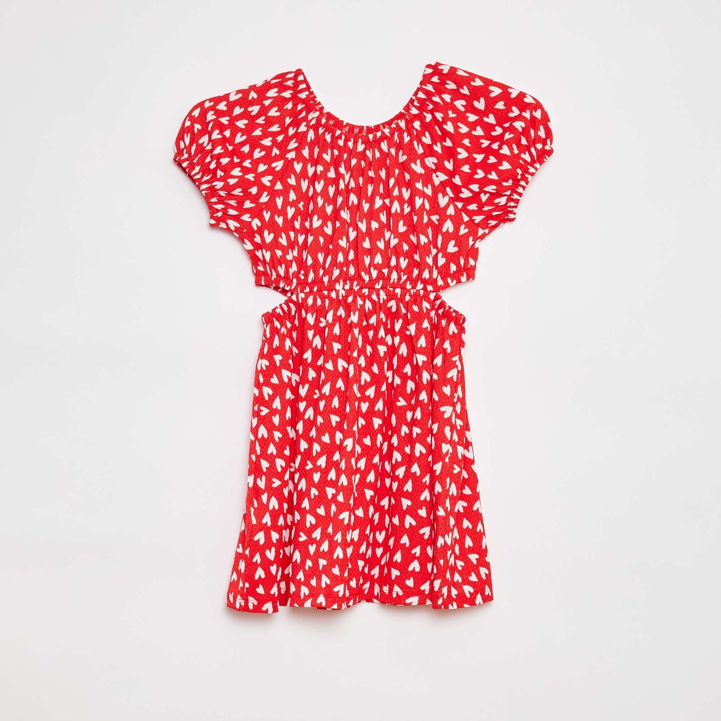 Robe en maille crêpe imprimée ROUGE