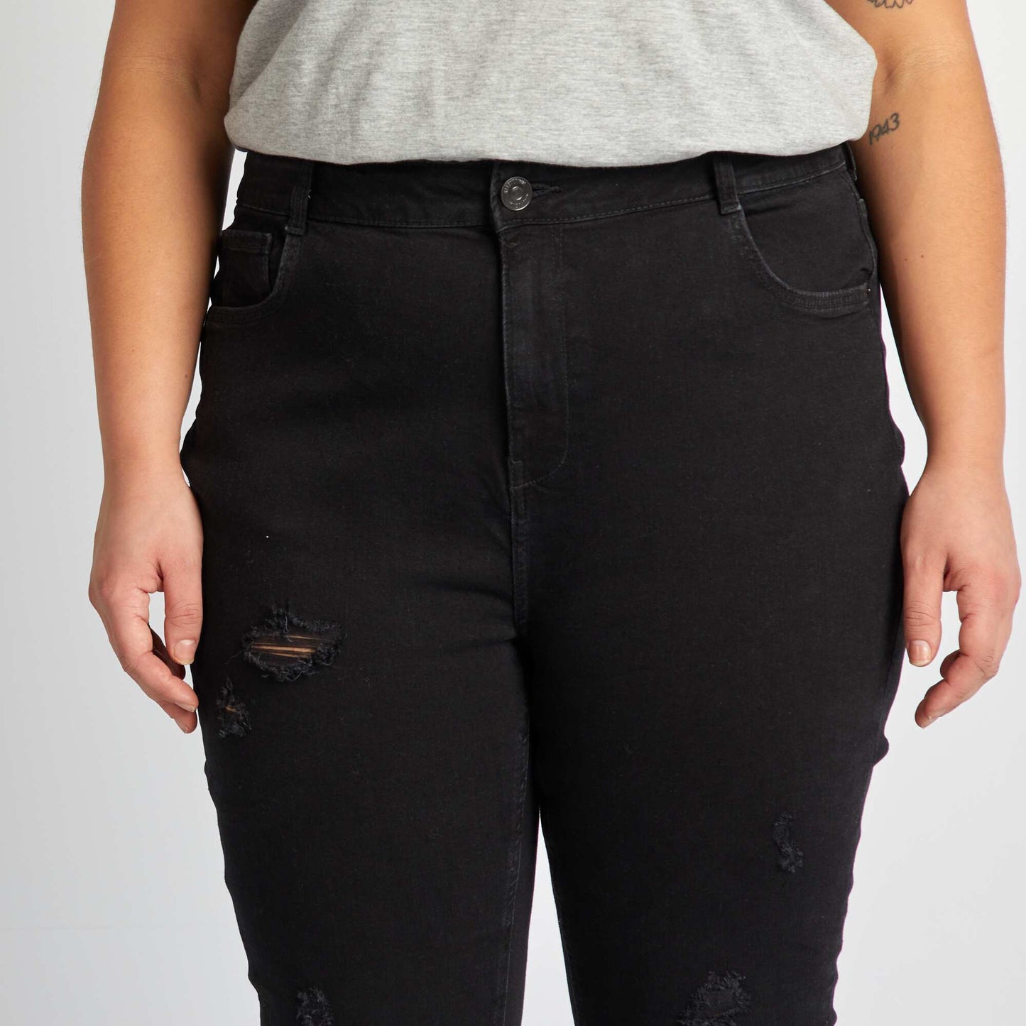Pantalon slim stretch NOIR