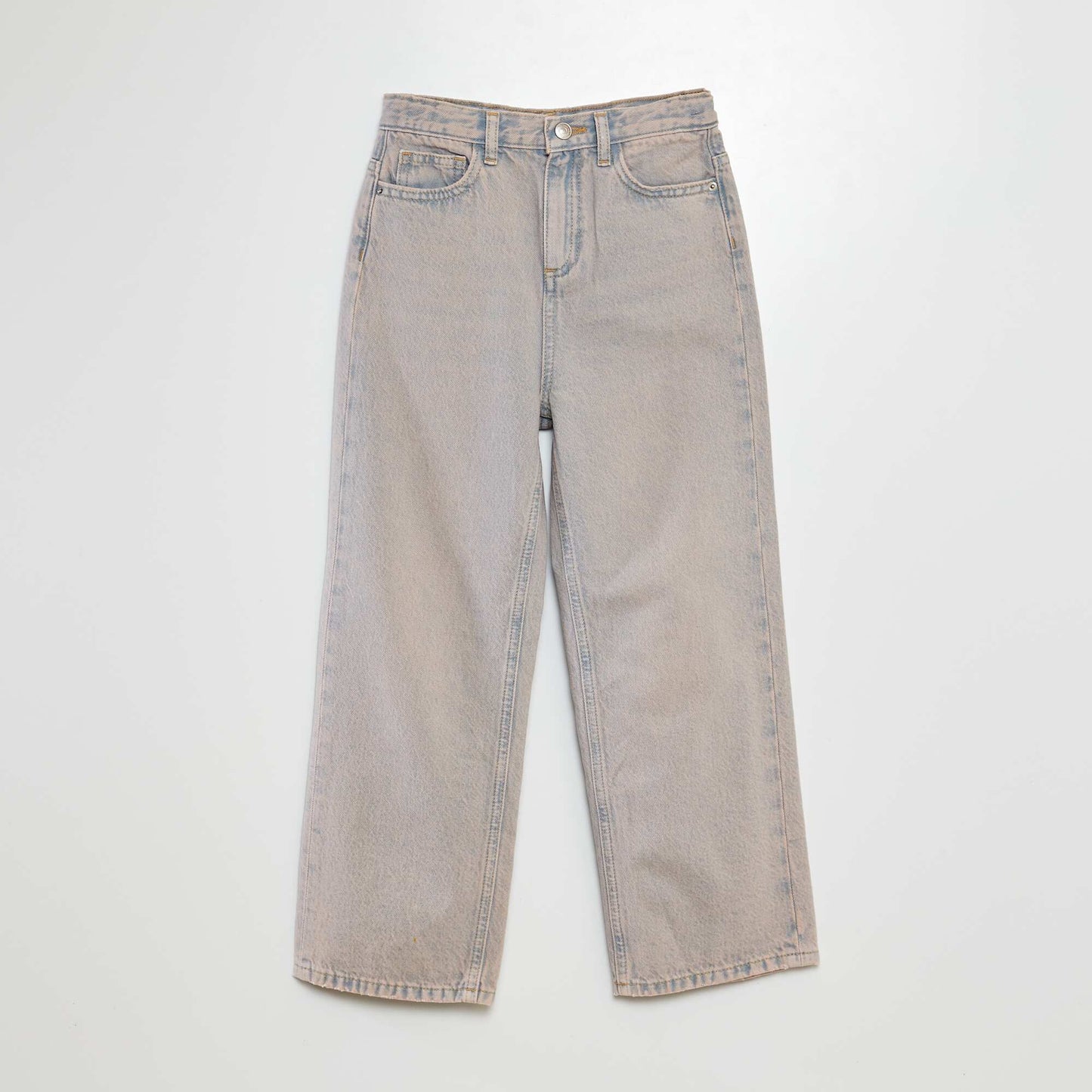 Pantalon large taille haute BLEU CLAIR
