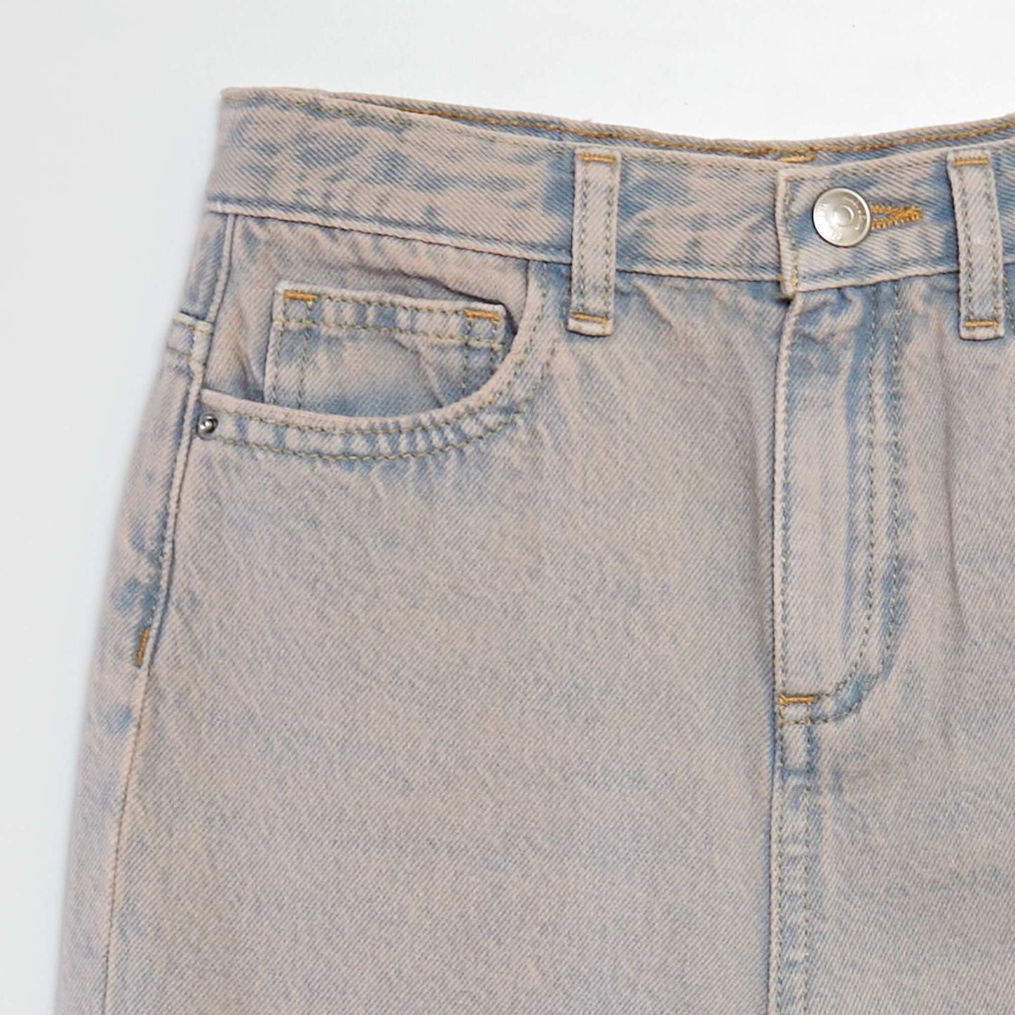 Pantalon large taille haute BLEU CLAIR