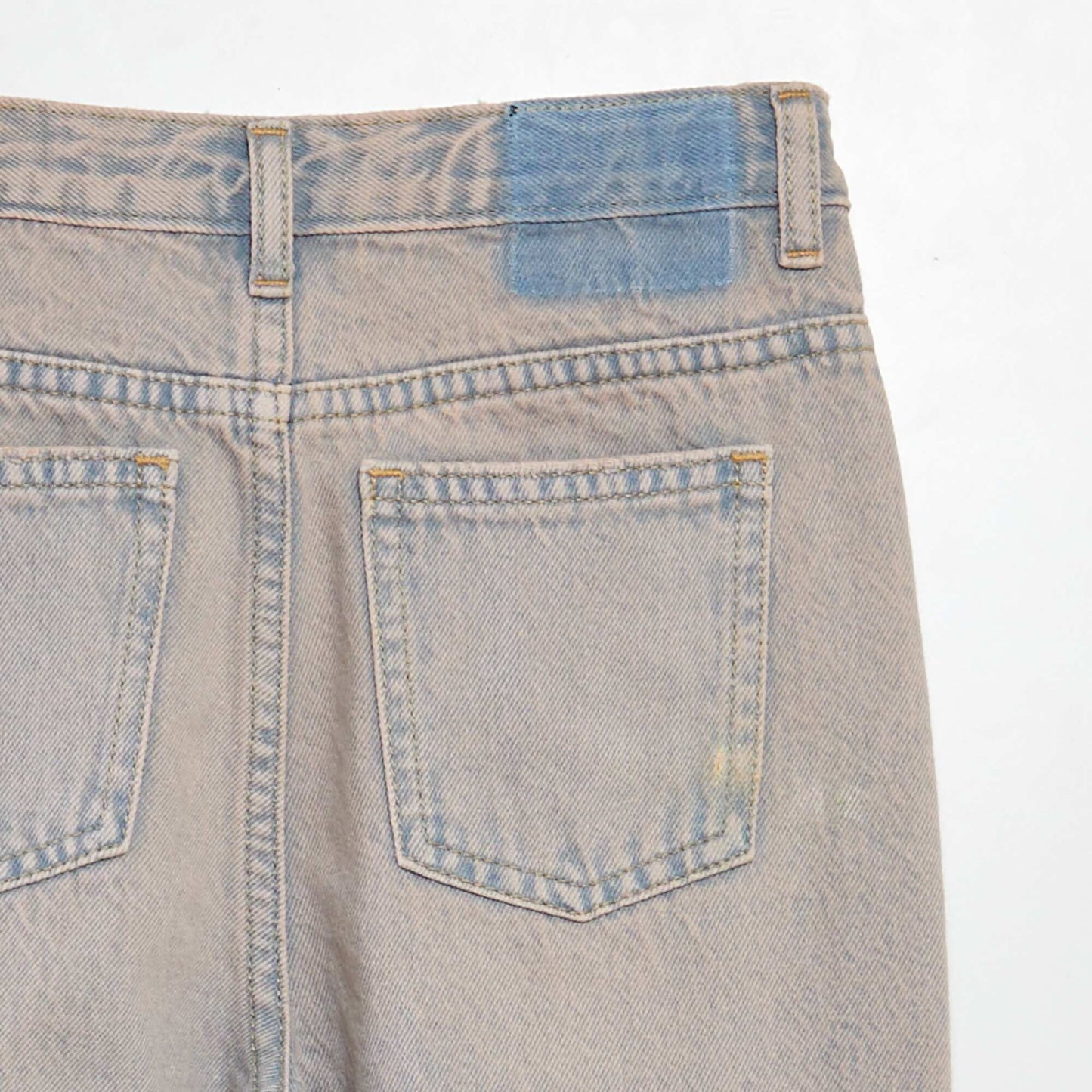 Pantalon large taille haute BLEU CLAIR
