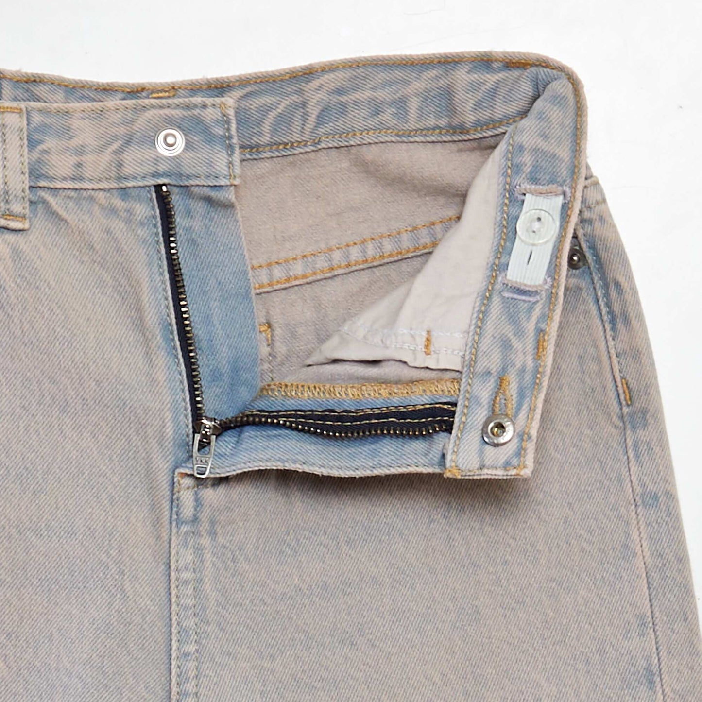 Pantalon large taille haute BLEU CLAIR
