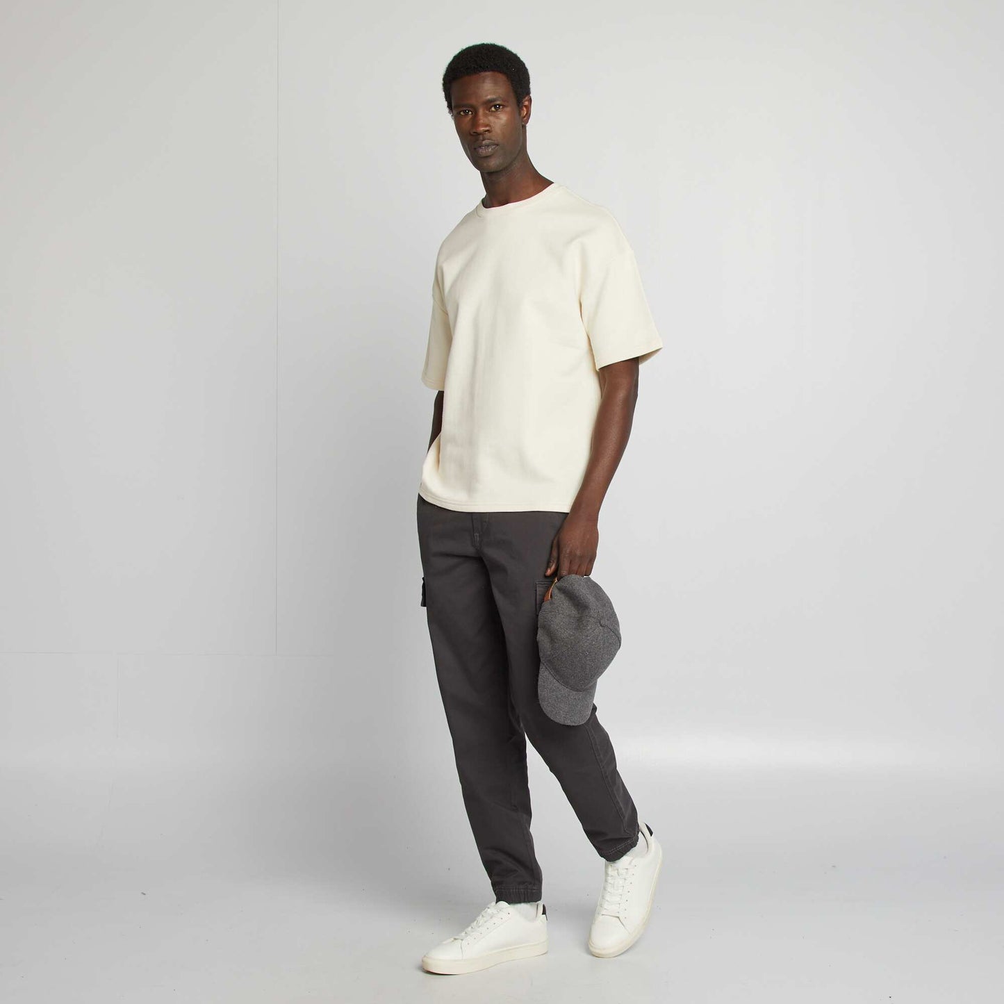 Tee-shirt sweat en molleton BLANC