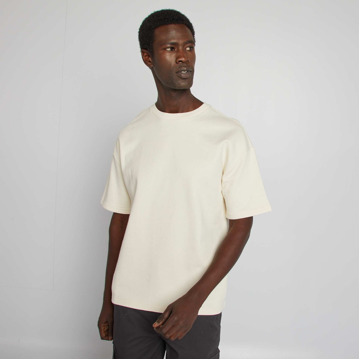 Tee-shirt sweat en molleton BLANC