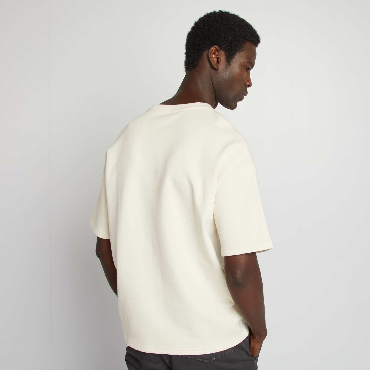 Tee-shirt sweat en molleton BLANC