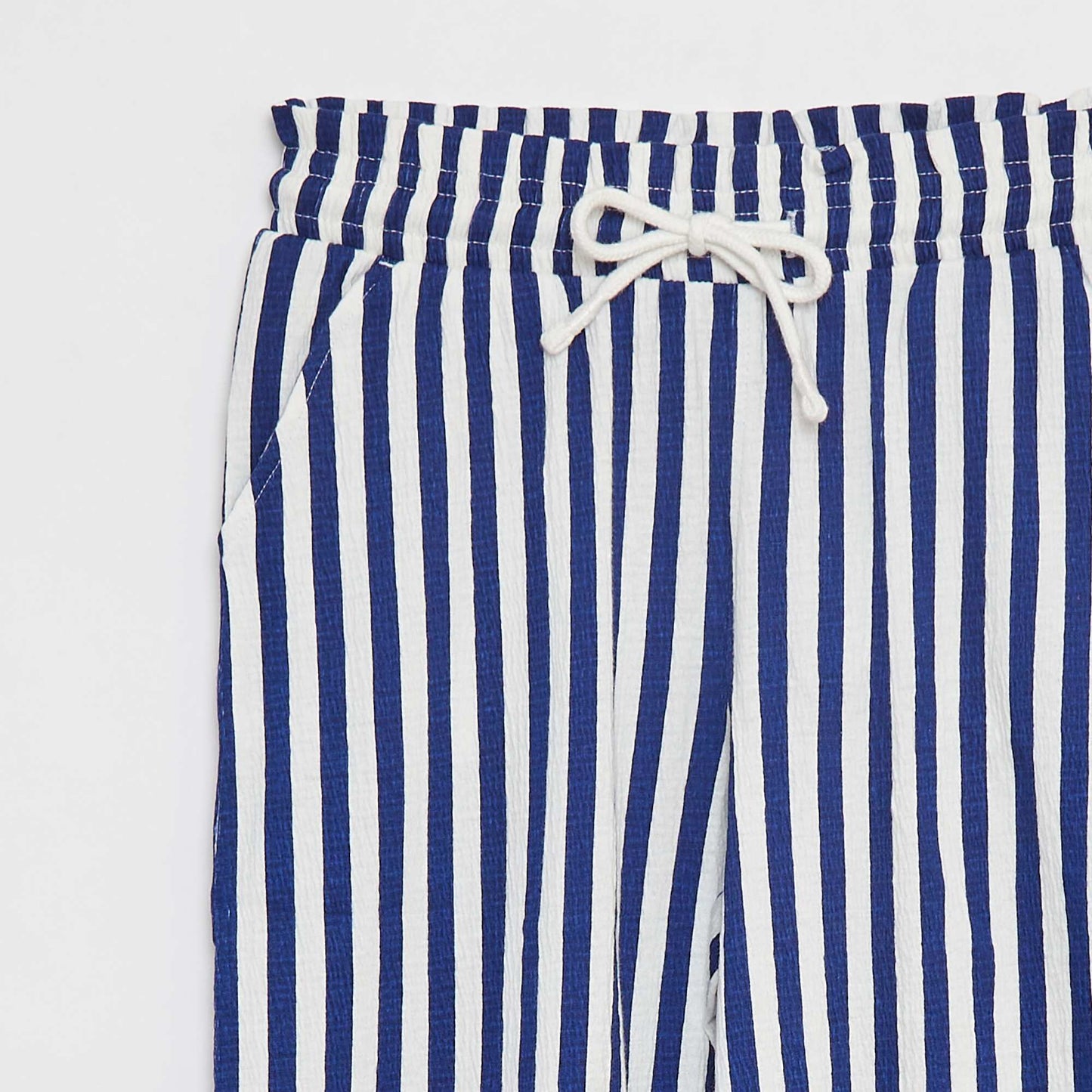 Pantalon large à rayures BLEU