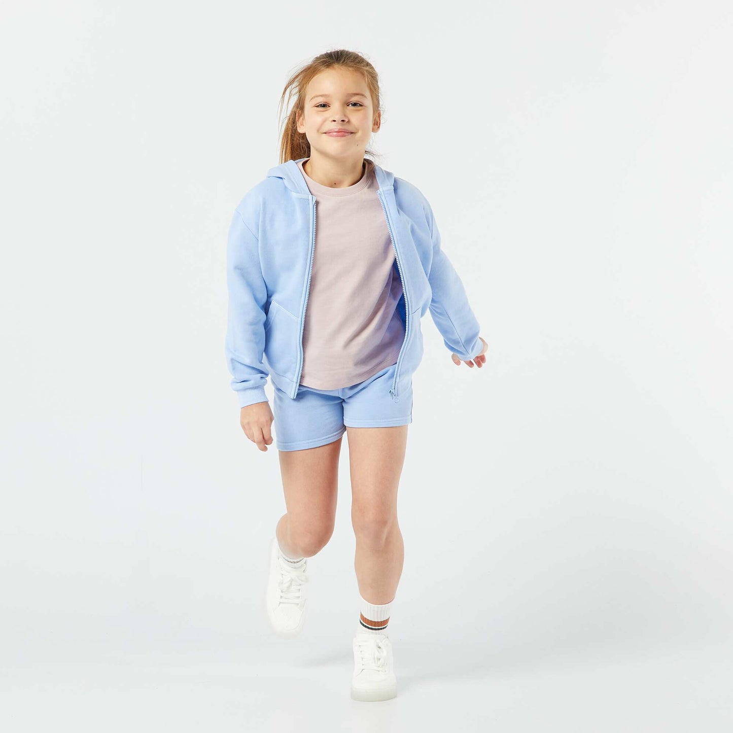 Short en molleton uni BLEU