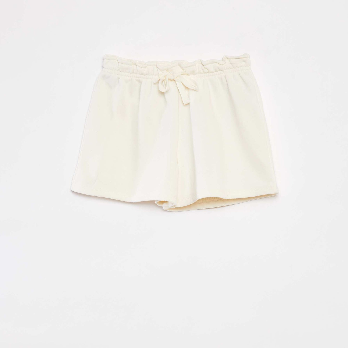 Short en molleton uni BLANC