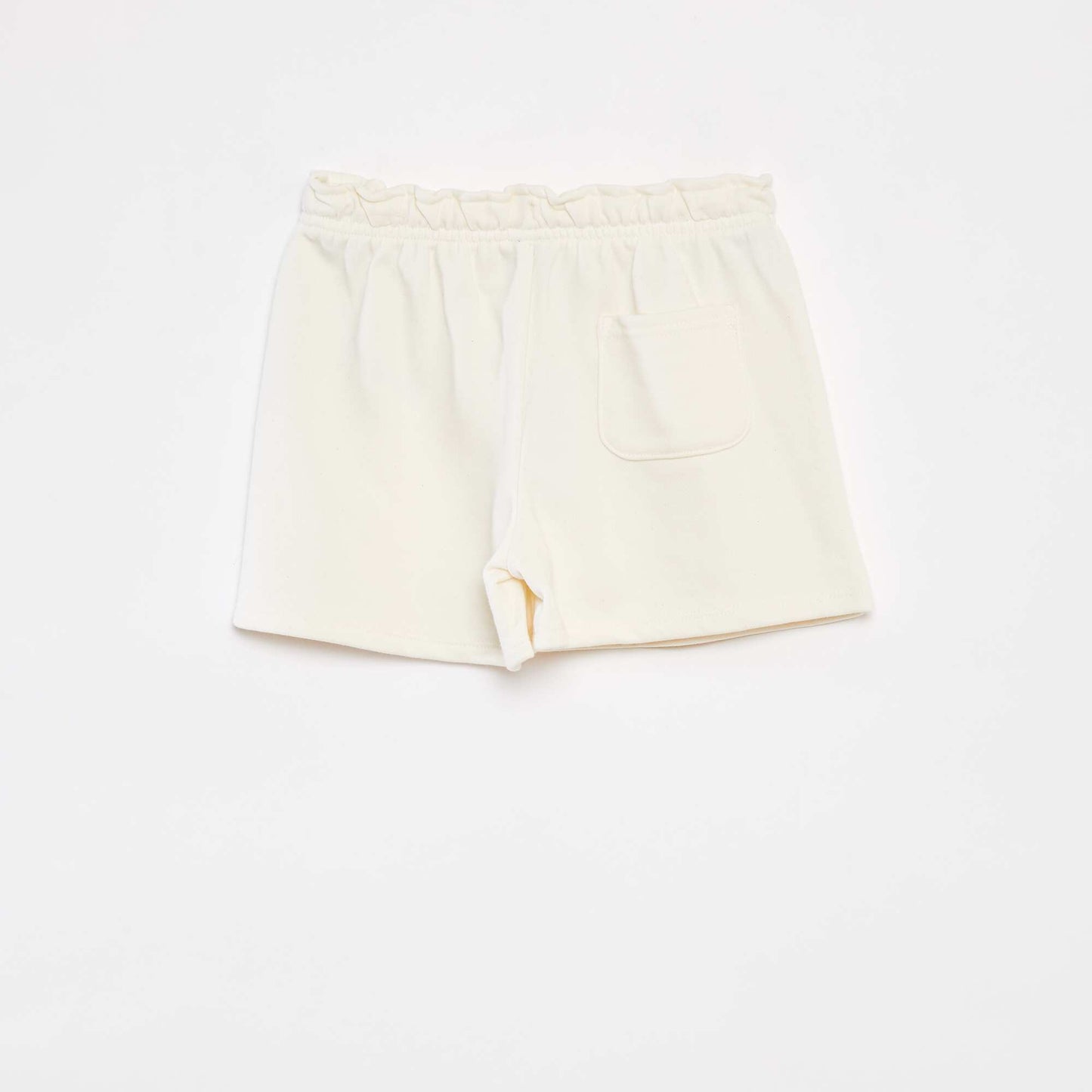 Short en molleton uni BLANC