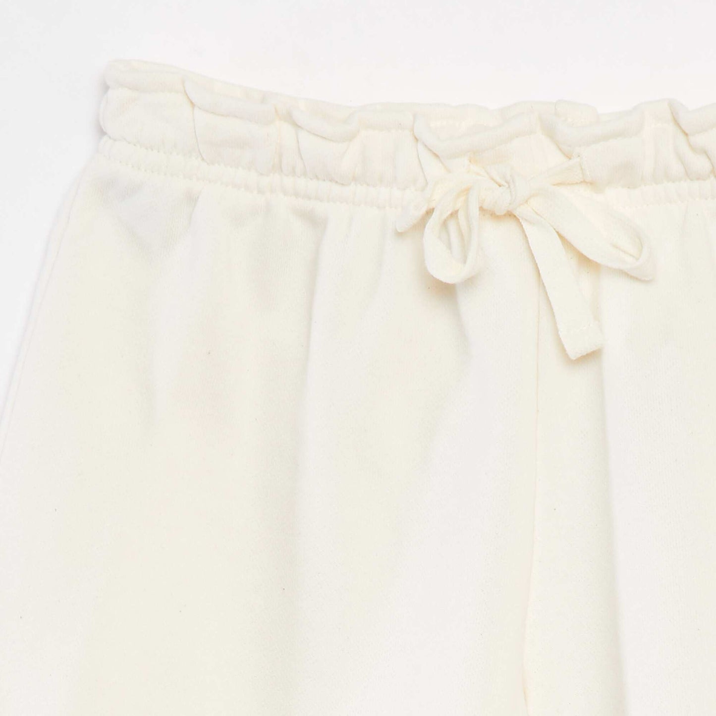 Short en molleton uni BLANC