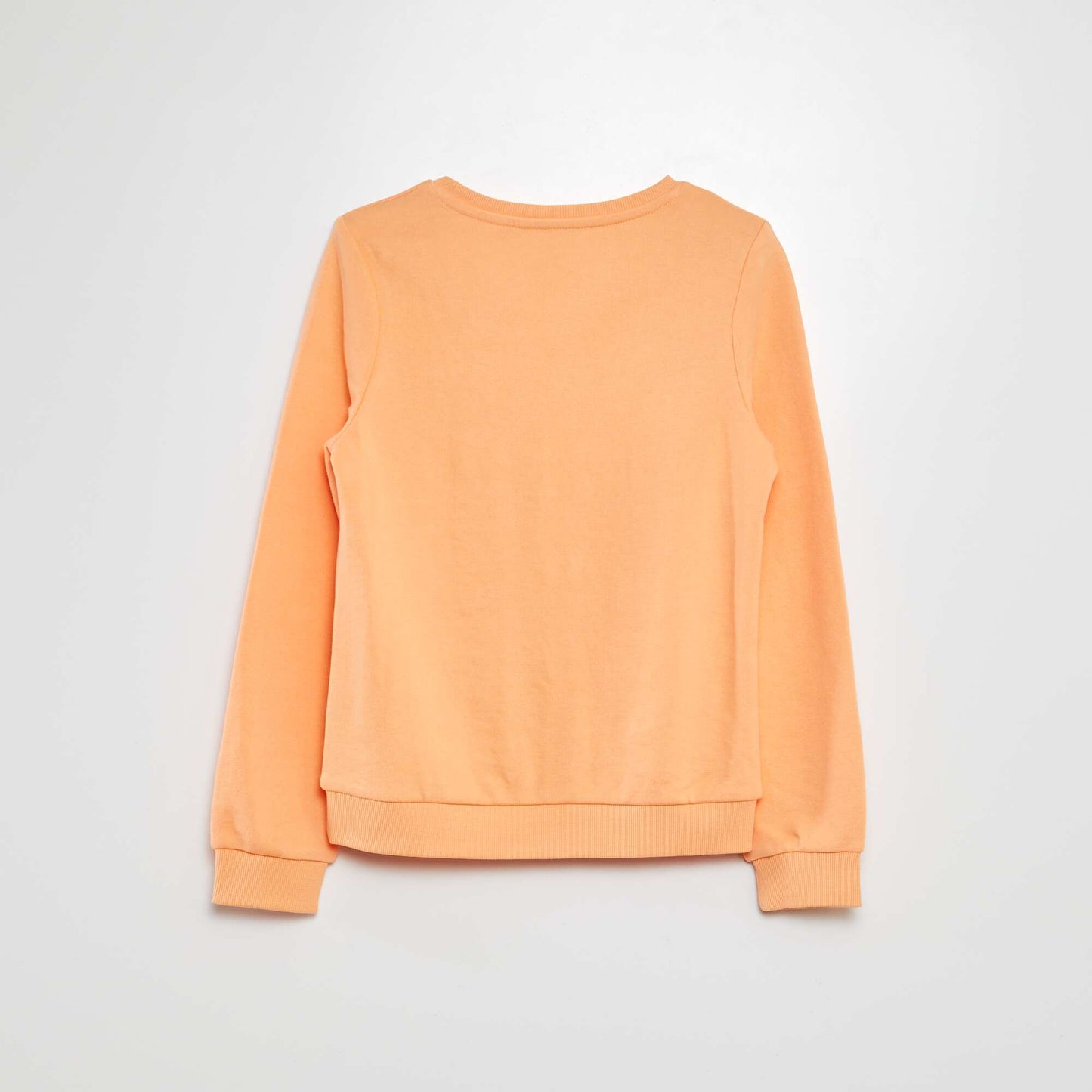 Sweat à manches longues et col rond avec imprimé ORANGE