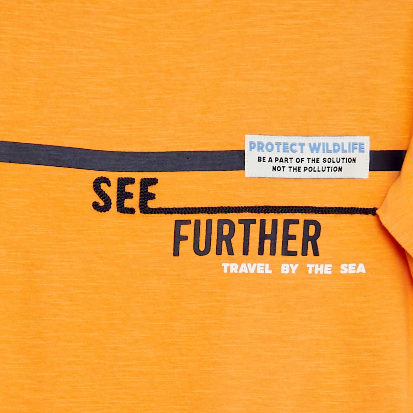 T-shirt imprimé en coton ORANGE