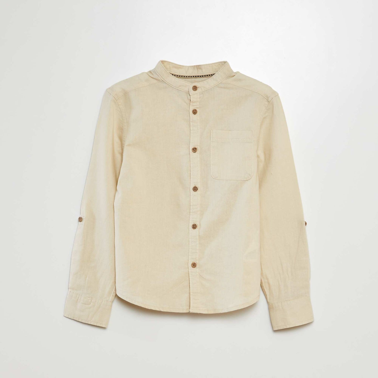 Chemise en lin mélangé BEIGE