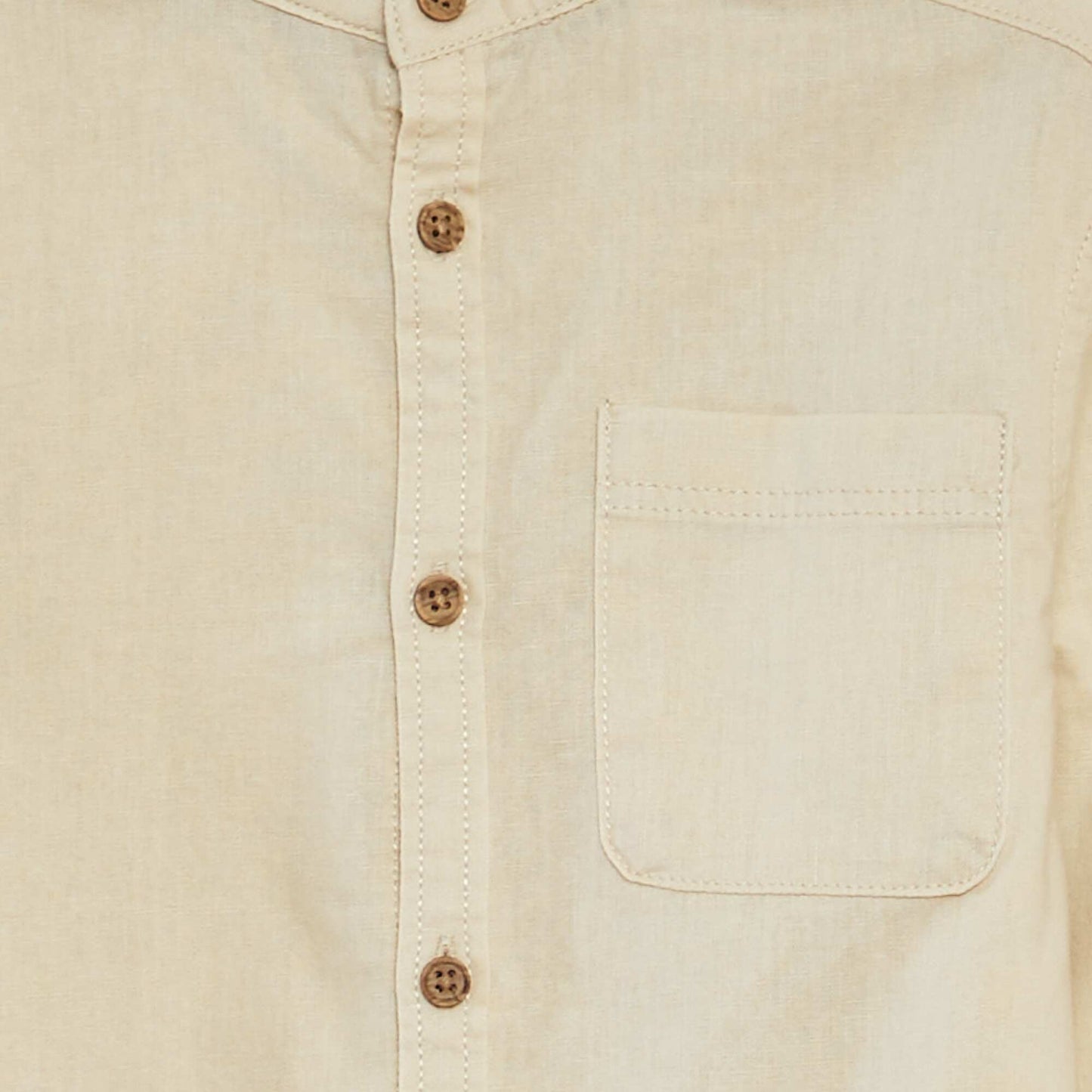 Chemise en lin mélangé BEIGE