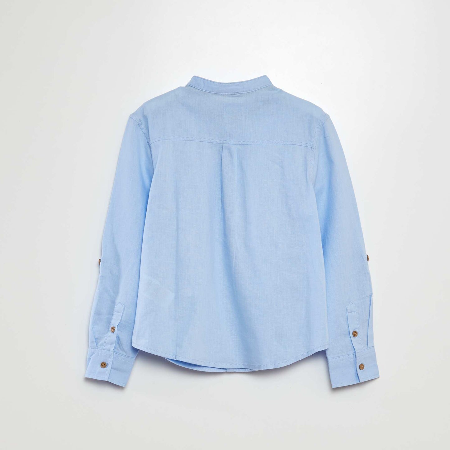 Chemise en lin mélangé BLEU