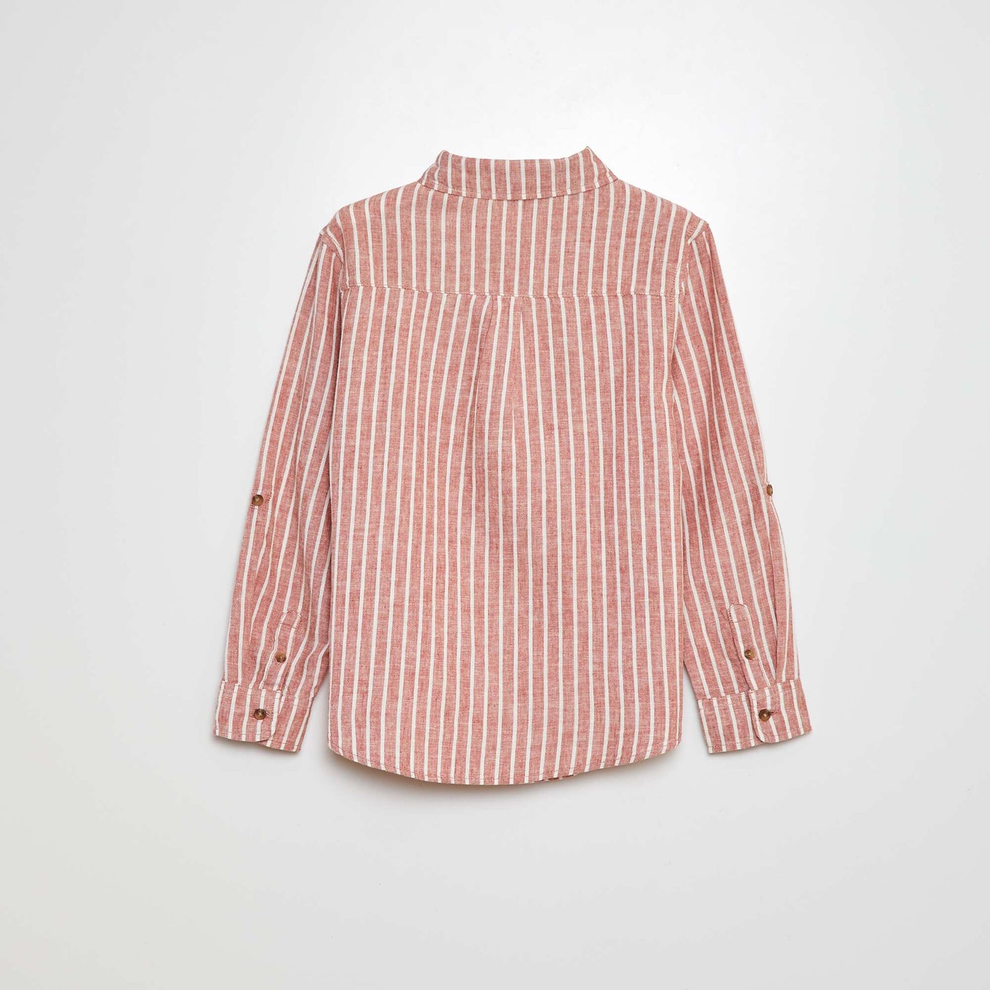 Chemise en lin mélangé ROUGE