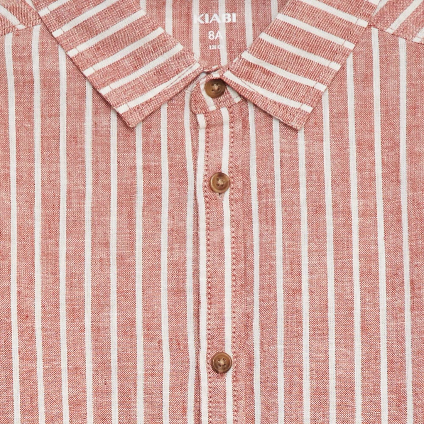 Chemise en lin mélangé ROUGE