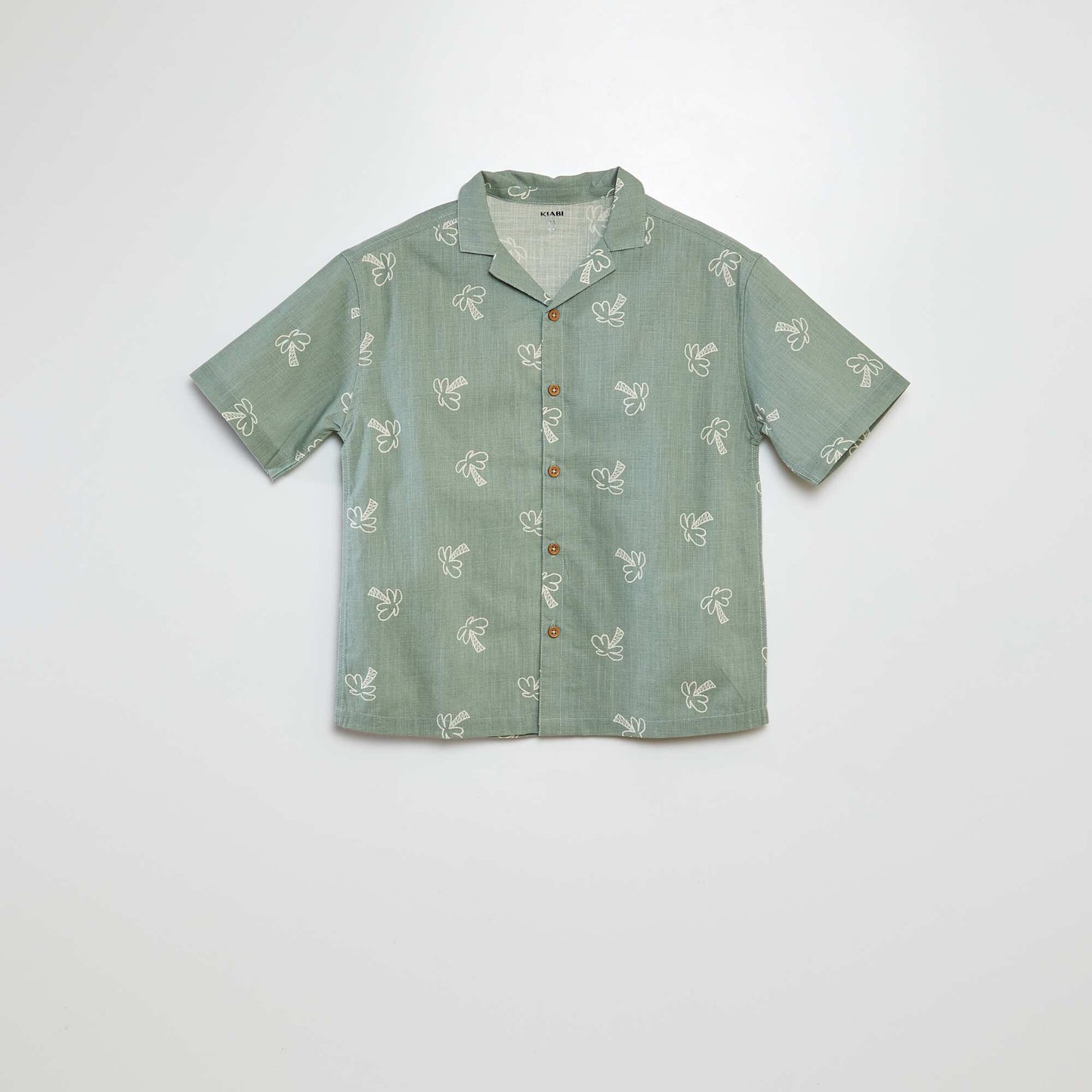 Chemise à manches courtes et col pyjama avec imprimé KAKI