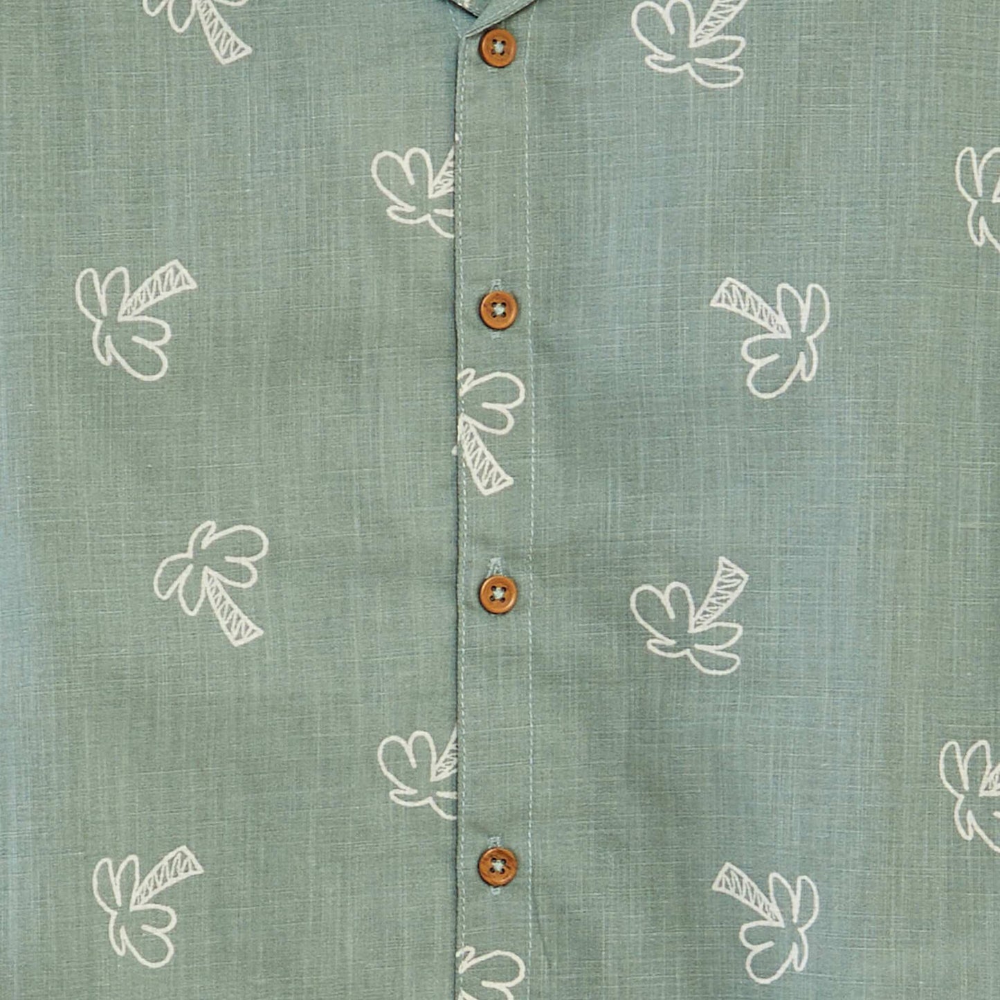 Chemise à manches courtes et col pyjama avec imprimé KAKI