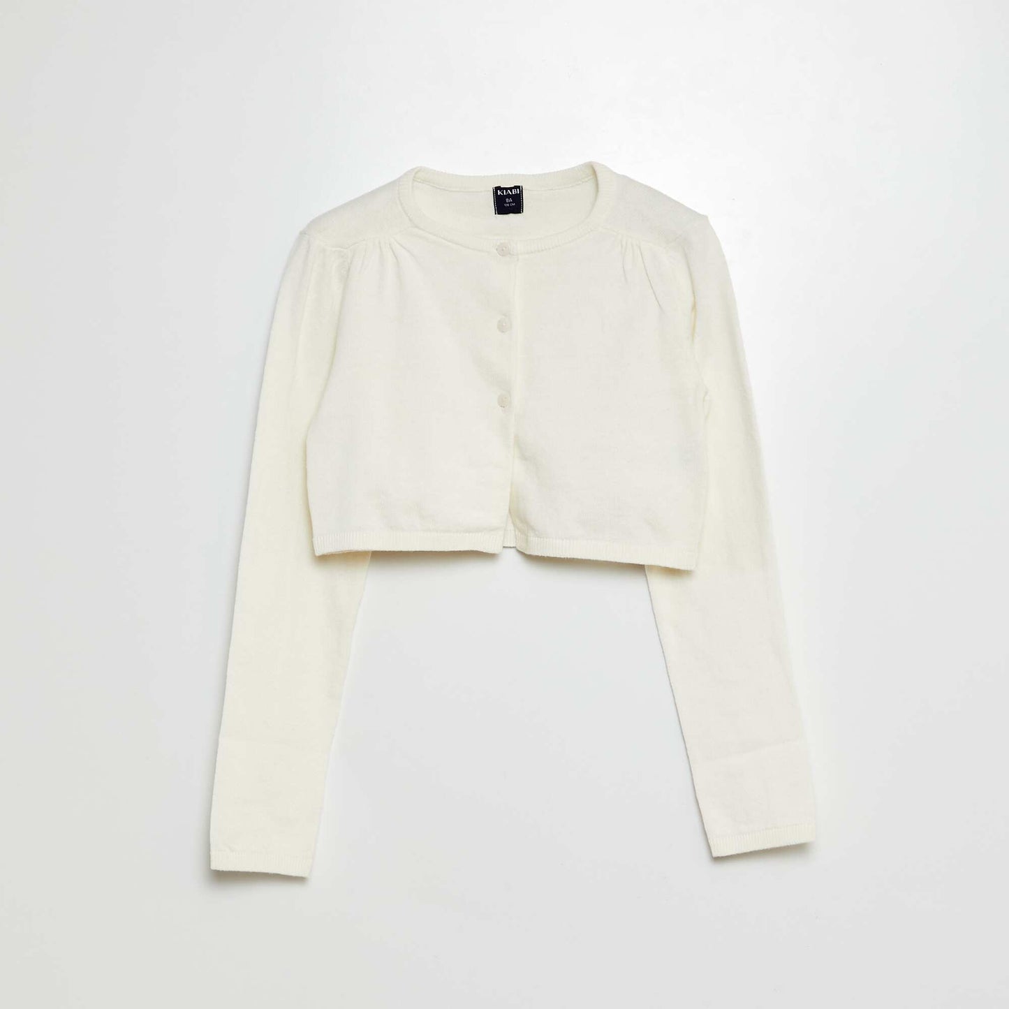 Gilet court bolero côtelé BLANC