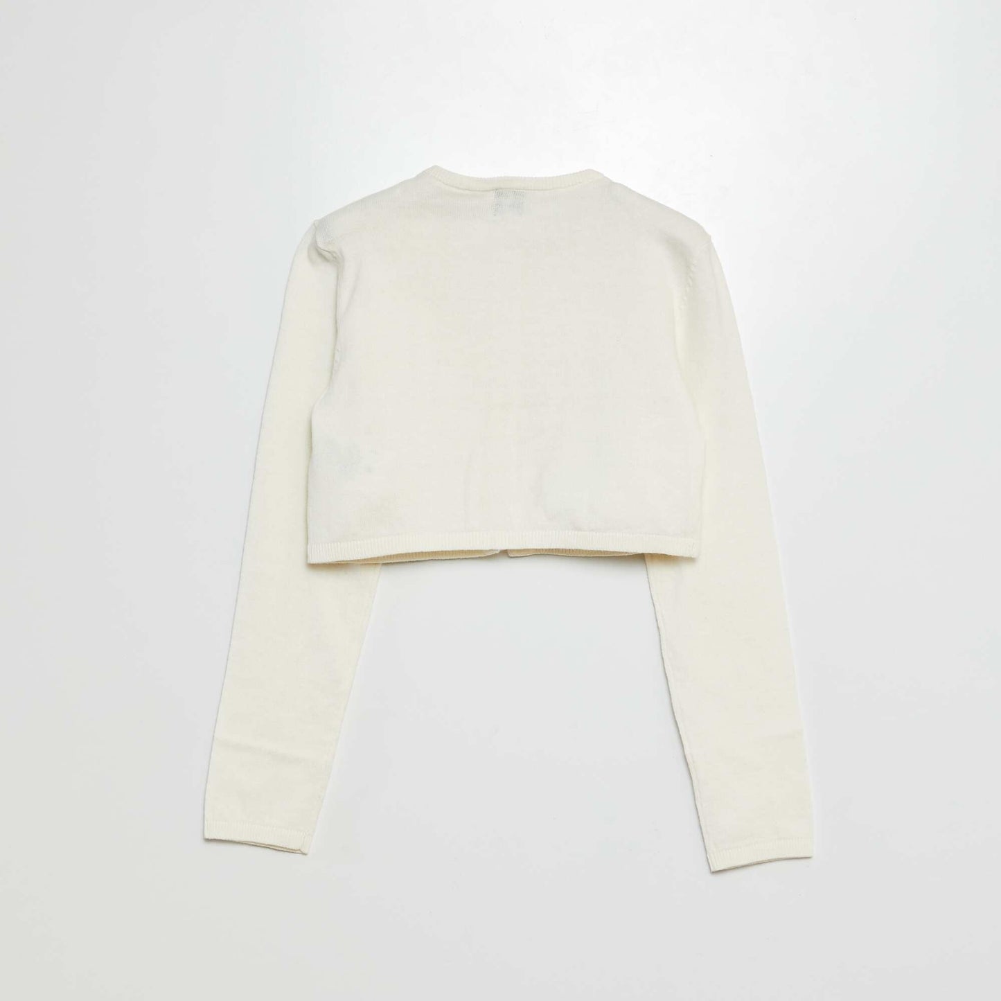Gilet court bolero côtelé BLANC