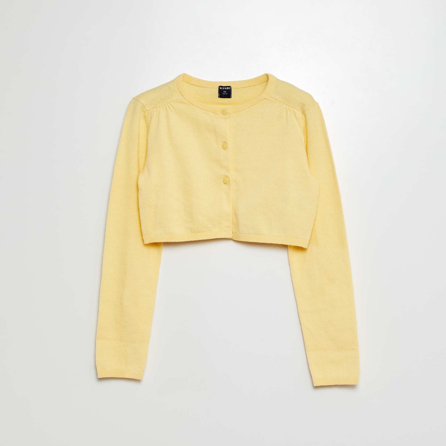 Gilet court bolero côtelé JAUNE