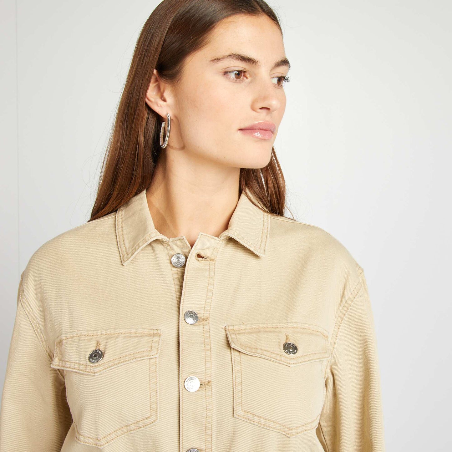 Combinaison longue en jean BEIGE