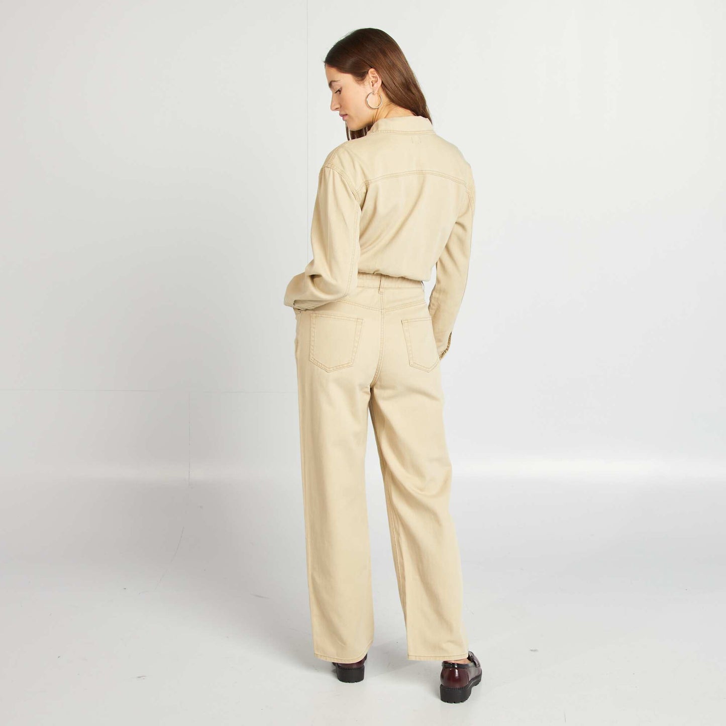 Combinaison longue en jean BEIGE